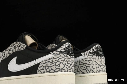 1 Low Black Jordan Retro OG Cement 1119